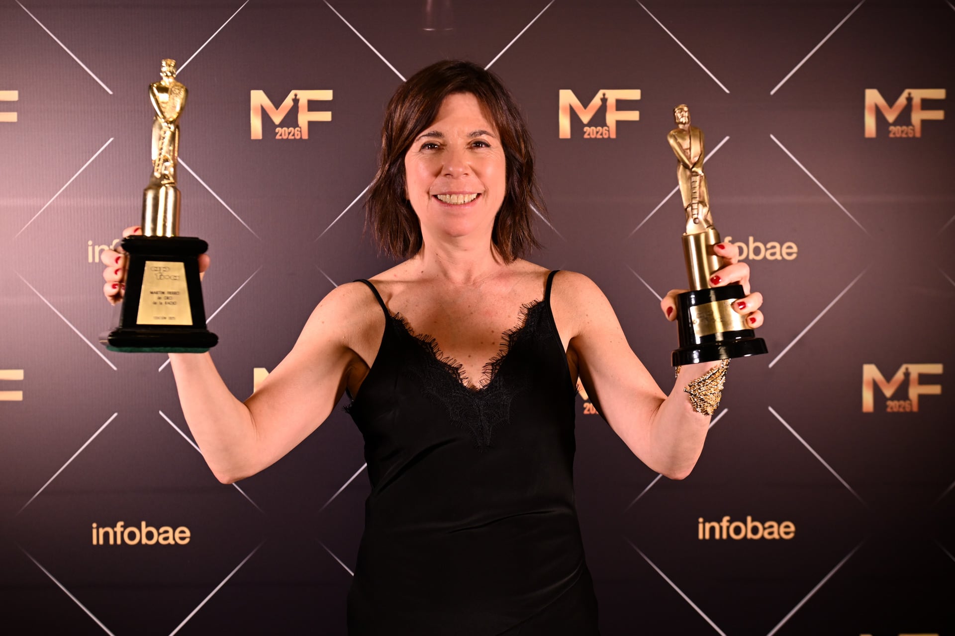 María O’Donnell ganó el premio Martín Fierro de Oro de Radio 2026 durante la ceremonia de APTRA (Adrian Escandar)