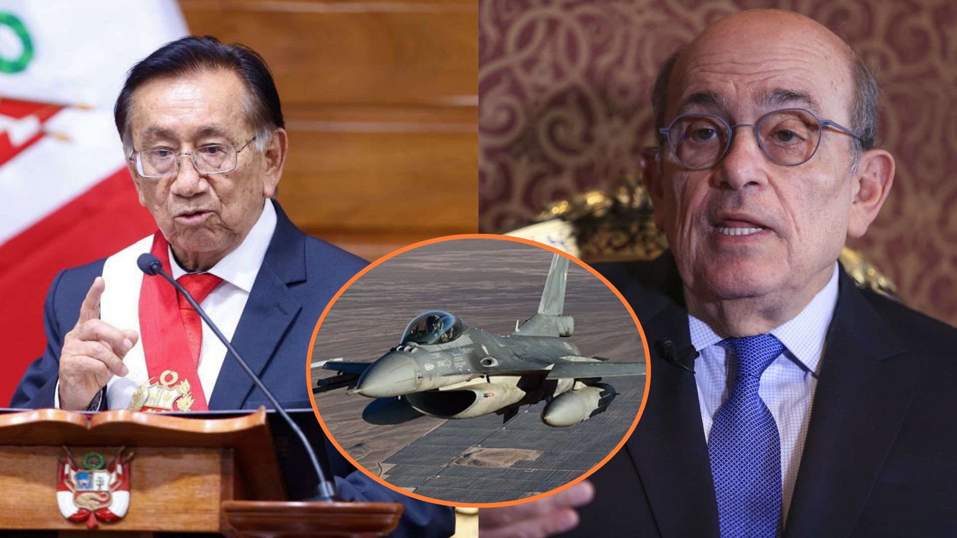 Excanciller asegura que presidente aprobó desde el inicio la compra de aviones F-16. (Foto composición: Infobae Perú/Agencia Andina)
