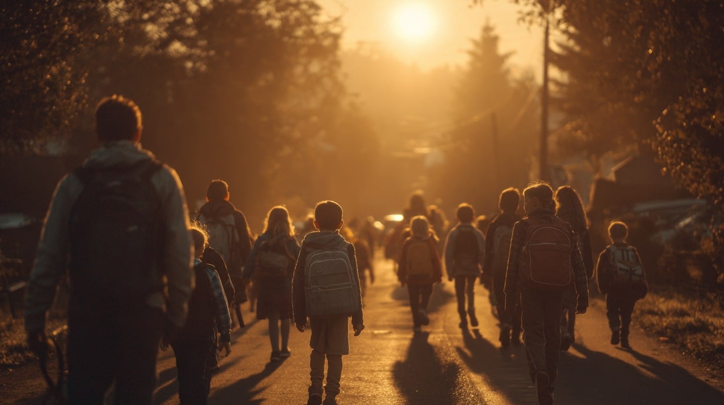 El Día Internacional de ir Caminando a la Escuela se celebra el primer miércoles de octubre. - (Imagen Ilustrativa Infobae)