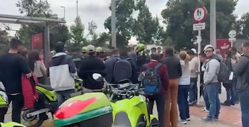 La intervención inmediata de los agentes de la Dirección de Protección y Servicios Especiales impidió que el robo se concretara - crédito Captura video Redes sociales