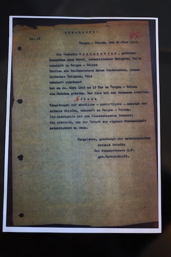 Una fotografía del certificado de