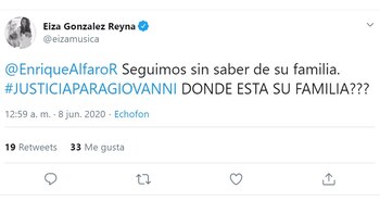 El tuit de Eiza dirigido