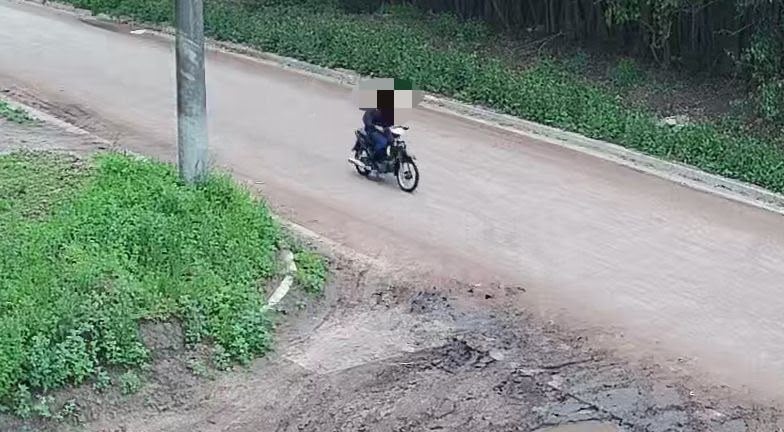 El delincuente fue registrado por las cámaras de seguridad