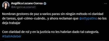 La senadora afirmó que a