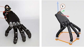 La mano robot que puede desplazarse sola y manipular objeto