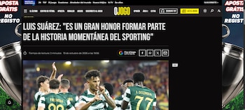 El portal resaltó las palabras de Suárez tras el partido ante Lens en Francia - crédito O Jogo