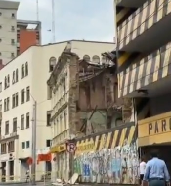 La estructura presentó nuevas afectaciones tras los temblores del 12 de agosto - crédito @magazinpacifico / X