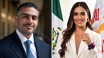 Venden toallas de Omar García Harfuch sin camisa y Alessandra Rojo de la Vega en bikini en CDMX