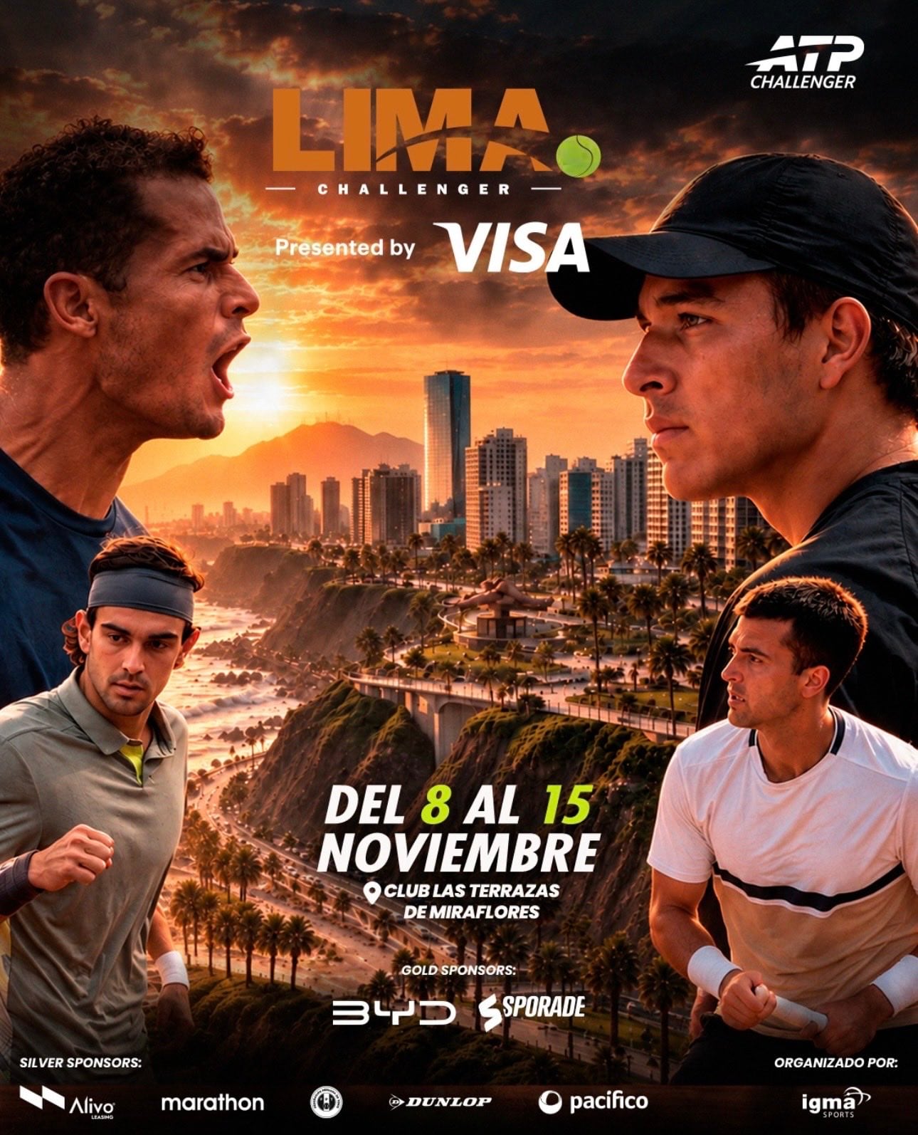 Juan Pablo Varillas y Gonzalo Bueno jugarán el Challenger de Lima 2026. Crédito: Igma Sports.