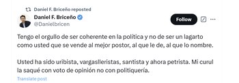 El concejal Daniel Briceño criticó