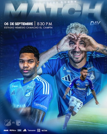 Con Nicolás Arévalo, Santiago Giordana y Jorge Cabezas, el cuadro azul presentó el partido-crédito @MillosFCoficial/X