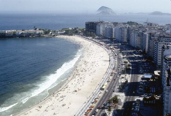 La famosa playa de Copacabana