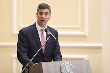 El presidente de Paraguay, Santiago Peña. EFE/ Juan Pablo Pino