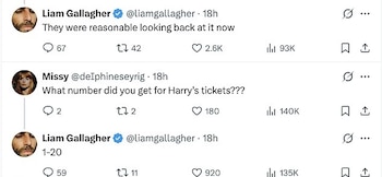 Liam Gallagher afirmó que las