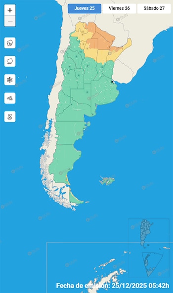 El mapa de las alertas