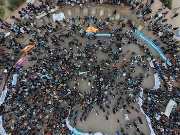 Marcha de la Comunidad científica en el Obelisco