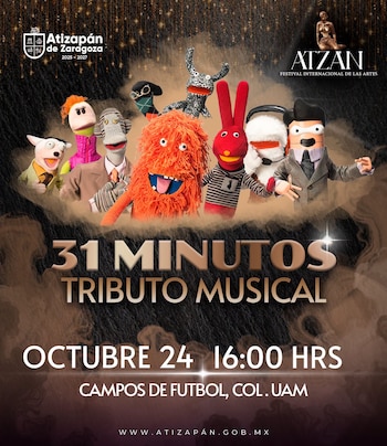 El tributo musical a 31 Minutos se presenta a las 16:00 horas en la Colonia UAM.
(Facebook/Gobierno de Atizapán de Zaragoza)