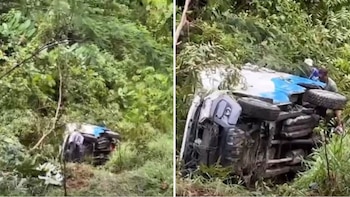 Ambulancia en Santander se salió de la vía y cayó a un abismo: Alcaldía de Santa Elena del Opón confirmó que no hubo personas lesionadas