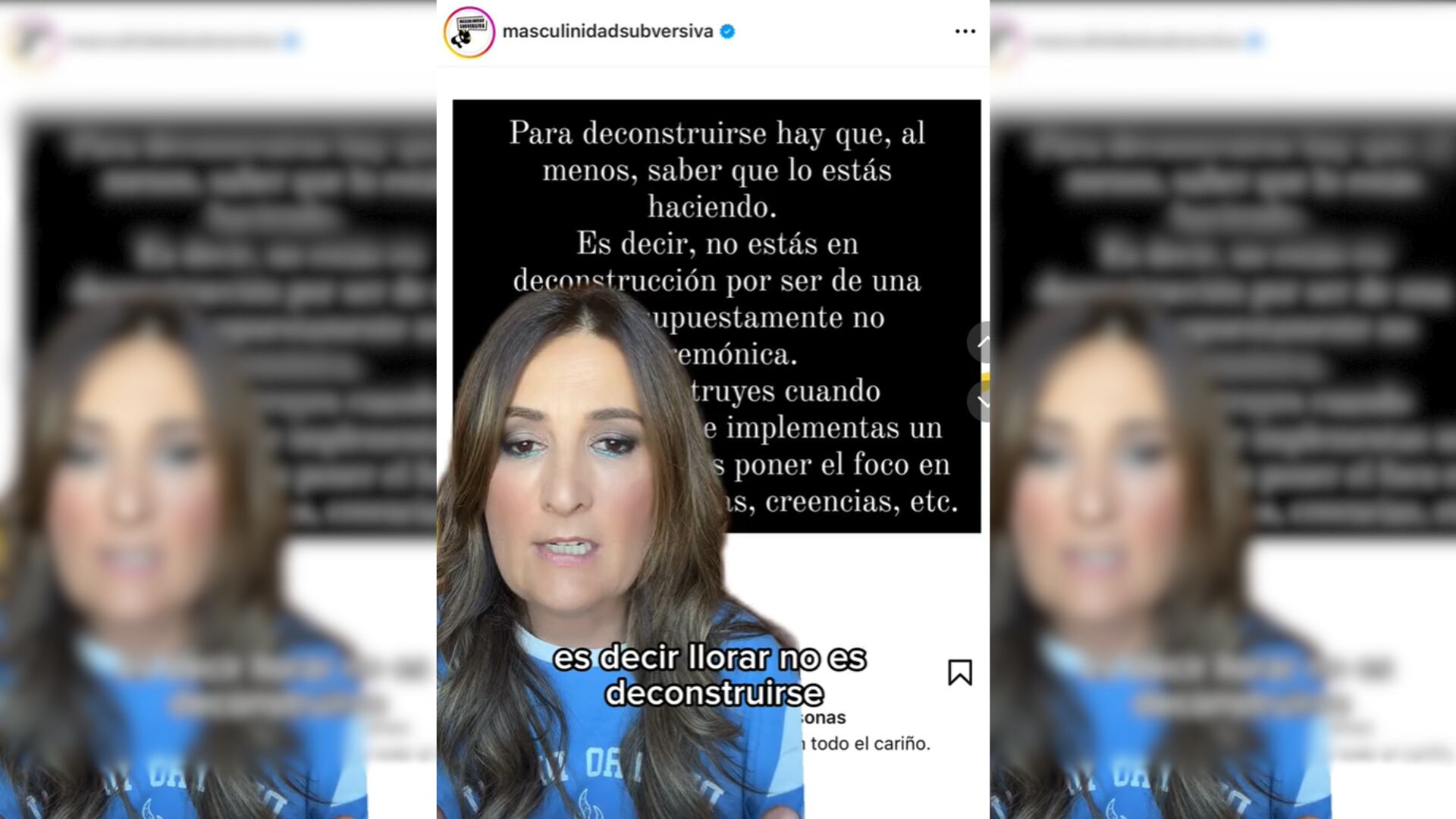 Laura Fá explica lo que es la deconstrucción masculina (Extraído de @laura__fa)