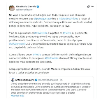 Con esta publicación, la representante