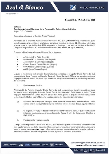 -crédito Millonarios FC-@alexisnoticias/X