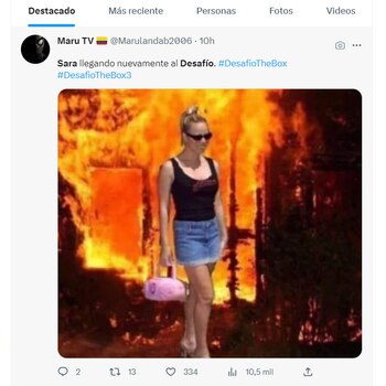Memes por el regreso de Sara al “Desafío”, luego de rendirse para salir