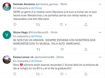 Usuarios peruanos reaccionan a muerte de Marciano Cantero.