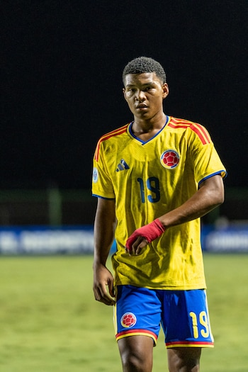 Rafael Escorcia fue el autor del primer gol de la selección Colombia en el Sudamericano Sub17 - crédito Conmebol