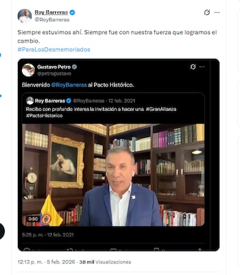 El candidato Roy Barreras recordó