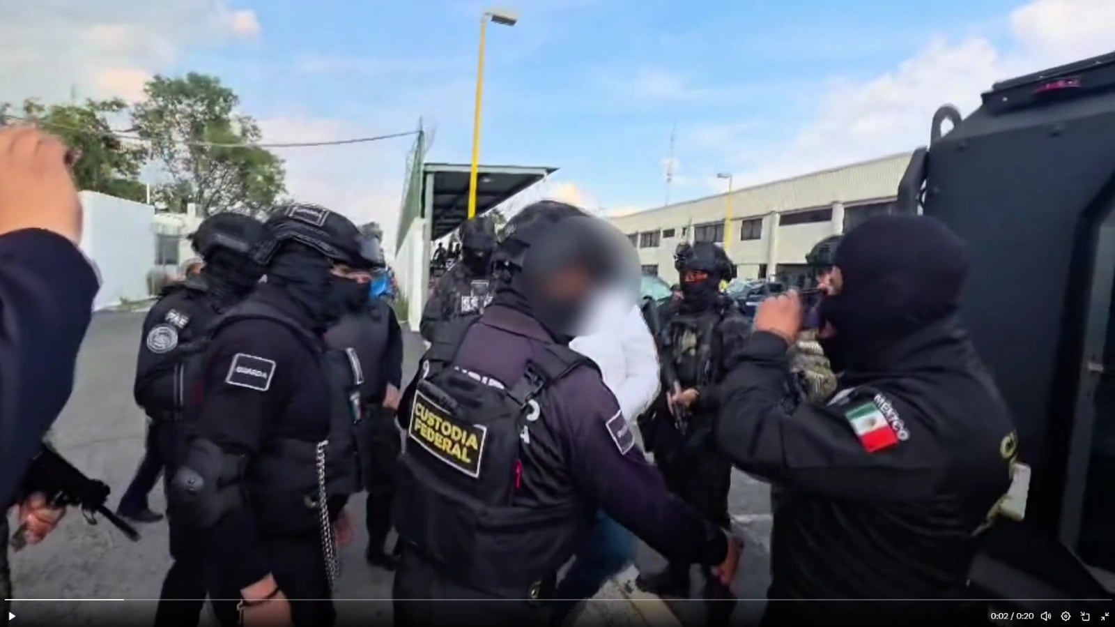 Bajo fuerte resguardo militar llegó a la capital Miguel Sánchez, alias