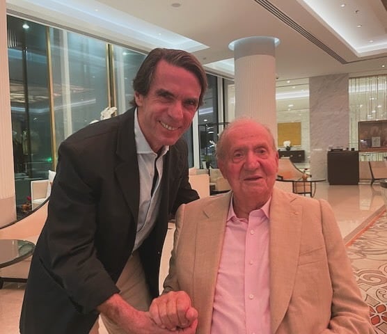 José María Aznar junto al rey Juan Carlos I en una imagen de redes sociales (Instagram / @jm.aznar)