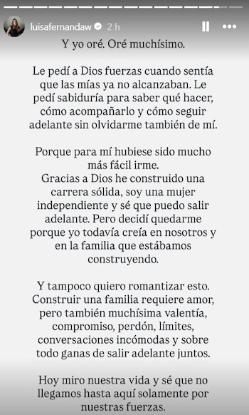Luisa Fernanda W contó que la crisis con Pipe Bueno afectó la relación y que en un momento dejó de sentirse enamorada de su pareja - crédito @luisafernandaw/IG