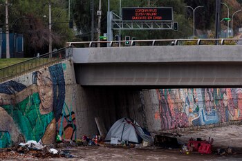Una tienda de campaña utilizada