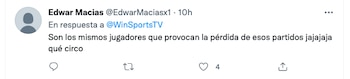 Reacciones partido Millonarios Vs. América de Cali. Captura de pantalla