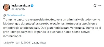 La firme postura de Luciana