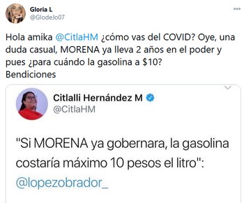 Gloria L. cuestionó a la