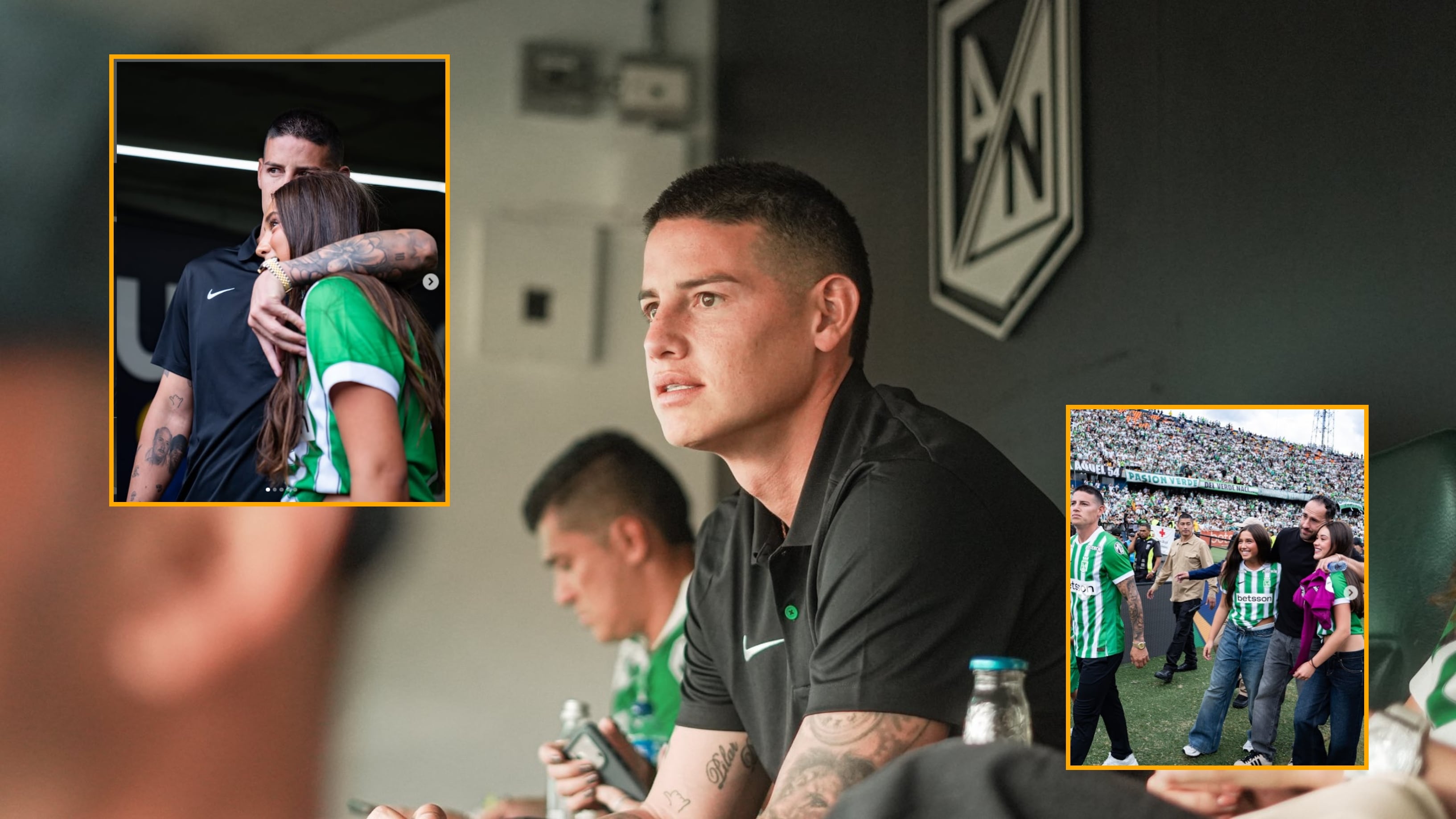 James Rodríguez aceptó que sus dos hijos son hinchas y esto pesó en su decisión de volver al fútbol colombiano - crédito Atlético Nacional