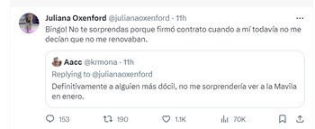 Juliana Oxenford revela que Mávila