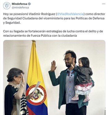 Vladimir Rodríguez en su posesión como director de Seguridad Ciudadana