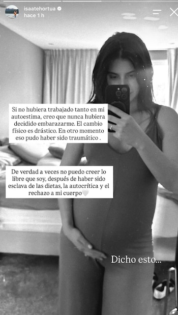 La presentadora Isabella Atehortúa relata cómo vive los cambios físicos de su primer embarazo - crédito @isaatehortua/IG