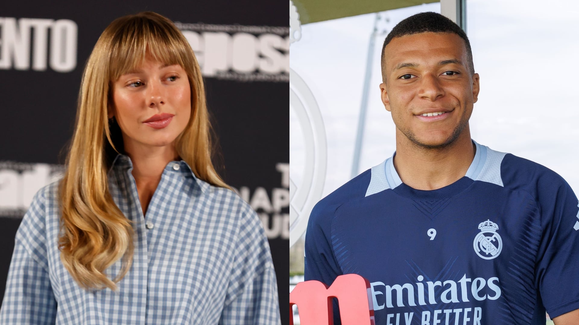 Ester Expósito y Kylian Mbappé, en montaje de