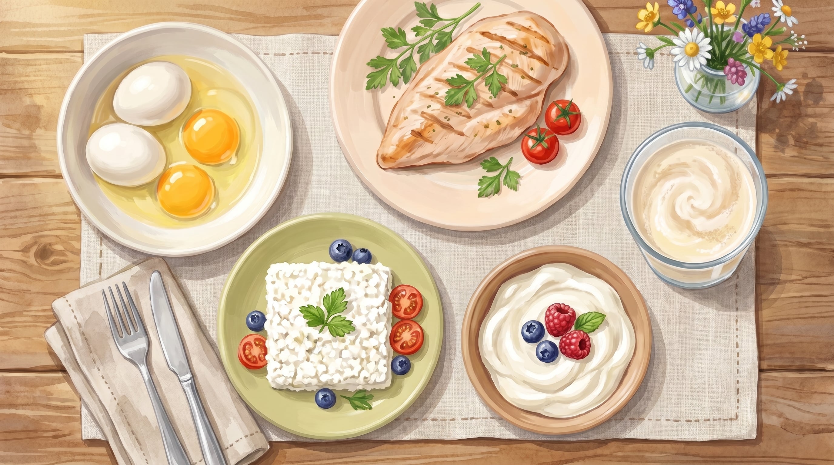 Elegir alimentos ricos en proteínas y económicos, como huevos y cuajada, favorece mantener una alimentación saludable dentro de distintos presupuestos (Imagen Ilustrativa Infobae)
