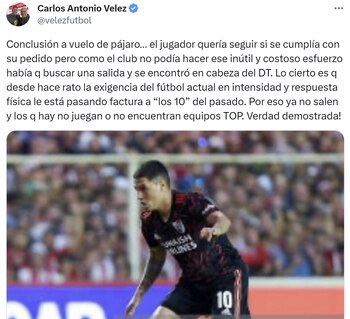 Carlos Antonio Vélez y las razones por las que Juan Fernando Quintero habría salido del Junior FC