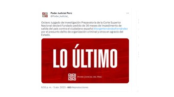 Poder Judicial dicta 36 meses