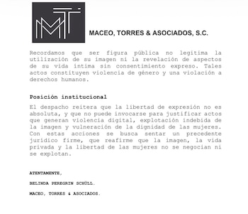 La Fiscalía de CDMX otorga medidas de protección a Belinda contra Lupillo Rivera