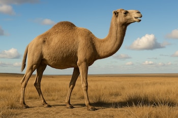 Representación artística de un Camelops