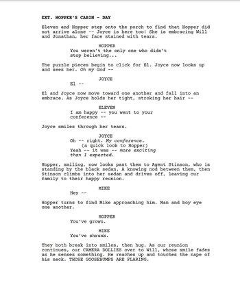 Guion de "Stranger Things". (Twitter)