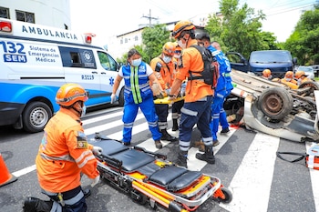 Protección Civil reportó 169 accidentes de tránsito durante las fiestas agostinas en el marco del Plan Vacacional 2026. (Foto cortesía Secretaría de Prensa de la Presidencia)