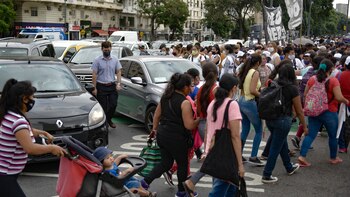La manifestación se trasladó hacia