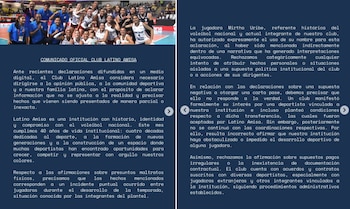Comunicado de Olva Latina sobre agresión a Fabiana Rojas.